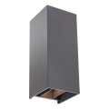 Redo 90636 - Aplique LED para exterior SONNY 2xLED/5W/230V 2200/3000/4000K IP54 antracita