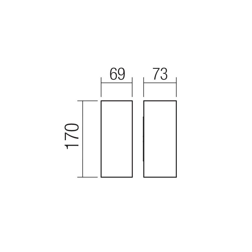 Redo 90636 - Aplique LED para exterior SONNY 2xLED/5W/230V 2200/3000/4000K IP54 antracita