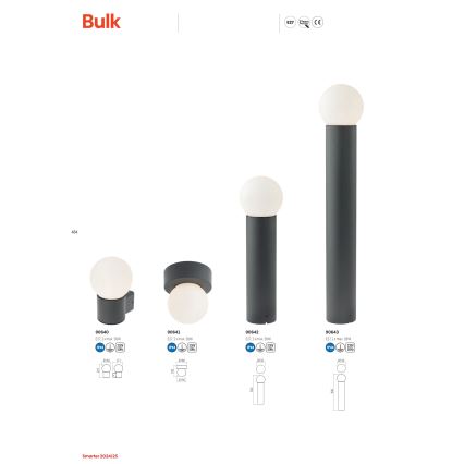 Redo 90640 - Aplique de exterior BULK 1xE27/28W/230V IP44 antracita