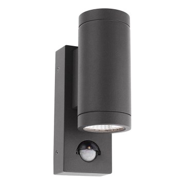Redo 9453 - Aplique LED de exterior con sensor VINCE 2xLED/3W/230V IP54 antracita