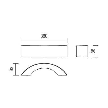 Redo 9904 - Aplique LED para exterior ECLIPSE 3xLED/3W/230V IP54