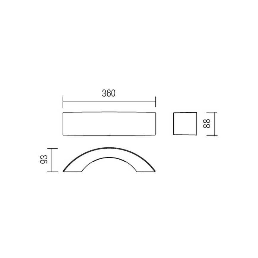 Redo 9904 - Aplique LED para exterior ECLIPSE 3xLED/3W/230V IP54