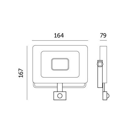 Reflector LED con sensor LED/30W/230V 6500K IP44