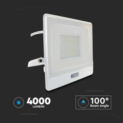 Reflector LED con sensor LED/50W/230V 6500K IP65 blanco