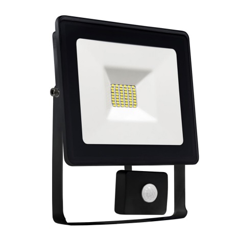 Reflector LED con sensor NOCTIS LUX SMD LED/10W/230V IP44 900lm negro