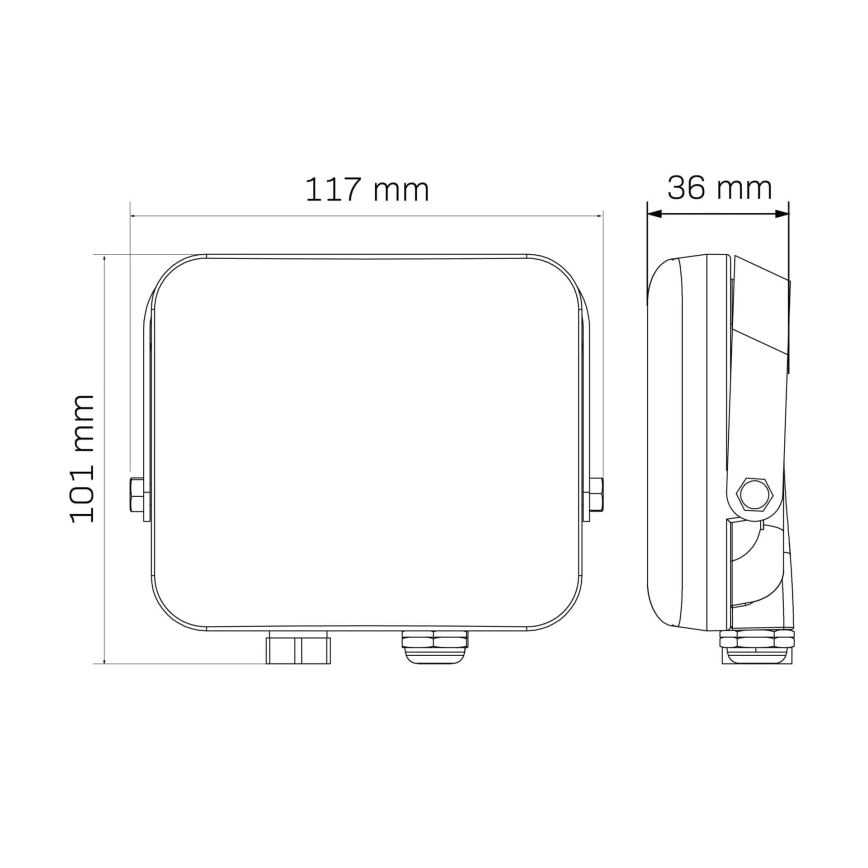 Reflector LED para exteriores MILKY LED/20W/230V 4000K IP65 negro
