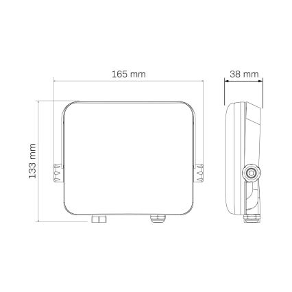 Reflector LED para exteriores MILKY LED/30W/230V 4000K IP65 negro