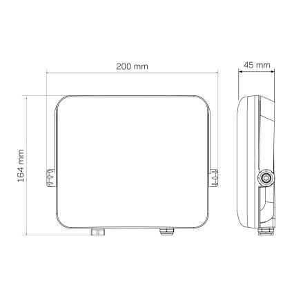 Reflector LED para exteriores MILKY LED/50W/230V 4000K IP65 negro