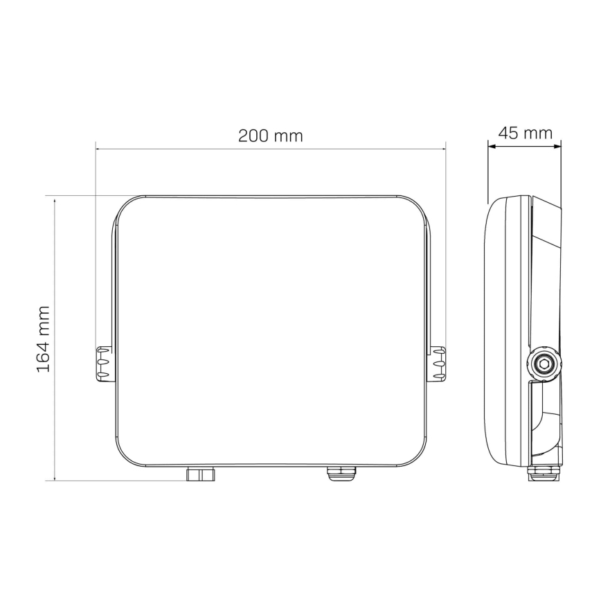 Reflector LED para exteriores MILKY LED/50W/230V 4000K IP65 negro