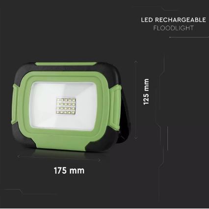 Reflector LED recargable y regulable SAMSUNG CHIP + función SOS 10W/3,7V/USB IP44