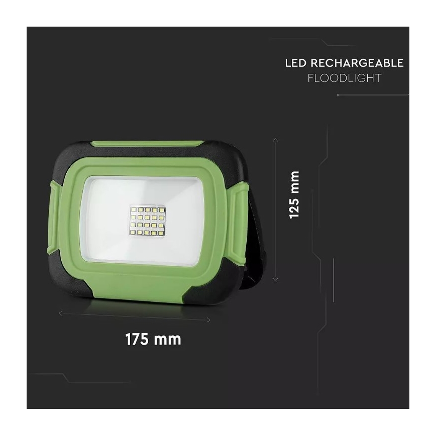 Reflector LED recargable y regulable SAMSUNG CHIP + función SOS 10W/3,7V/USB IP44
