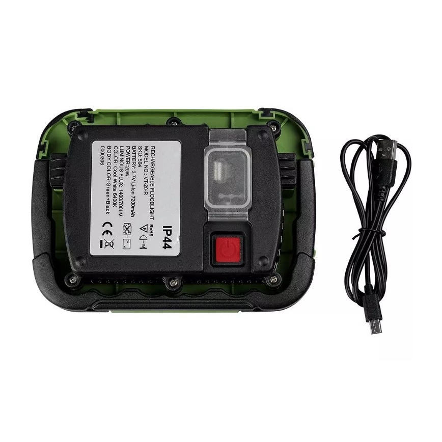 Reflector LED recargable y regulable SAMSUNG CHIP + función SOS 20W/3,7V/USB IP44