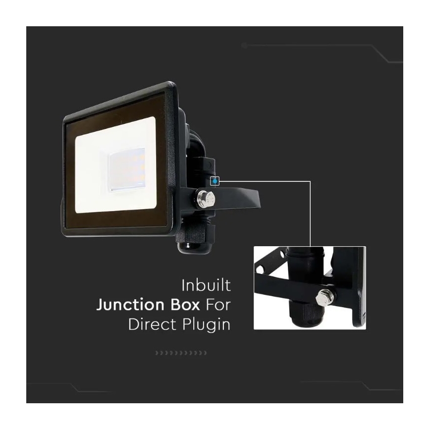 Reflector LED SAMSUNG CHIP LED/10W/230V IP65 6500K negro