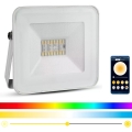 Reflector LED Smart regulable RGB LED/20W/230V IP65 blanco