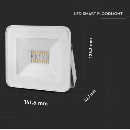 Reflector LED Smart regulable RGB LED/20W/230V IP65 blanco