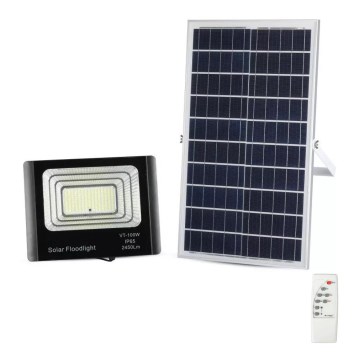 Reflector LED solar regulable LED/35W/10V 6000K IP65 + mando a distancia