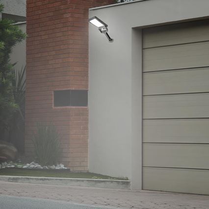 Reflector solar LED con sensor LED/5W/3,7V 4000K IP54 negro