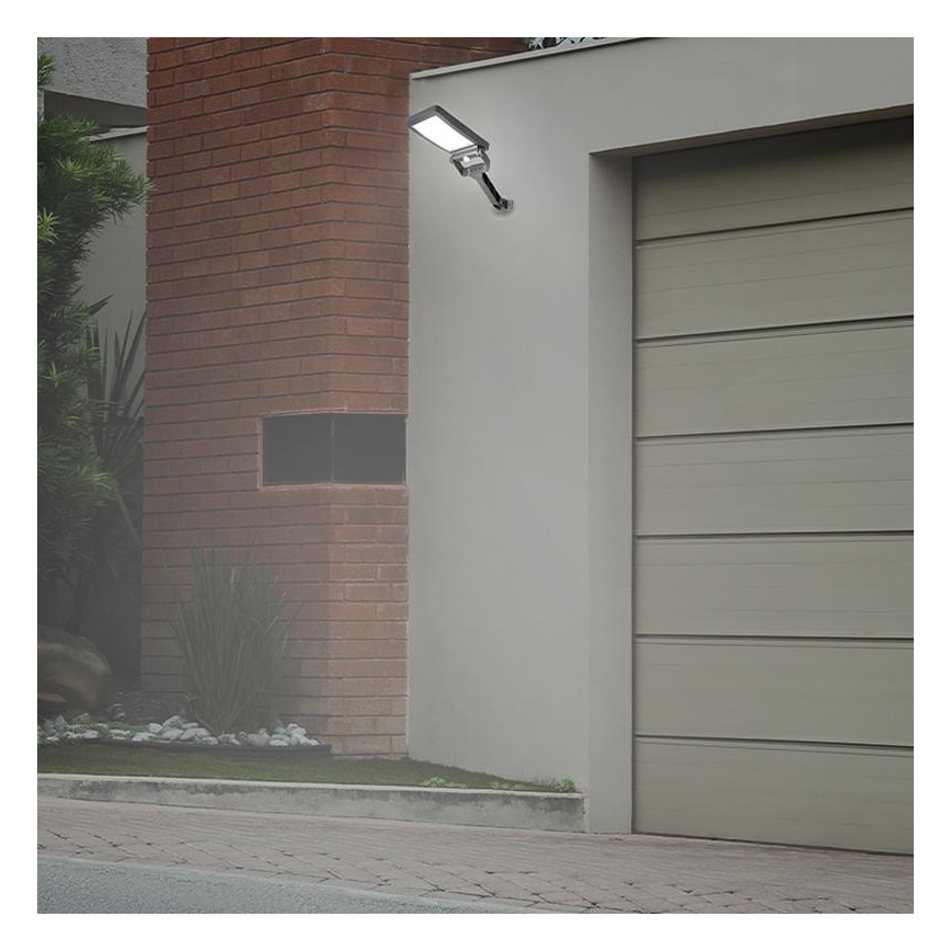 Reflector solar LED con sensor LED/5W/3,7V 4000K IP54 negro