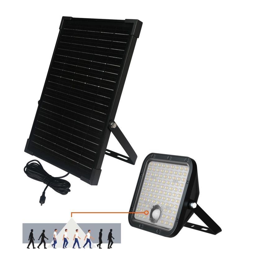 Reflector solar LED de exterior con sensor LED/30W/6,4V IP65 3000/4000K + control remoto