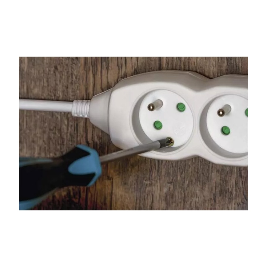 Regleta 3Z 3m blanco