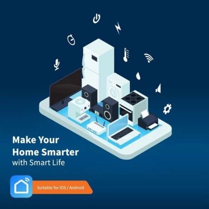 Regleta con interruptor SMART 1,8 m 4Z + 4xUSB Wi-Fi Tuya