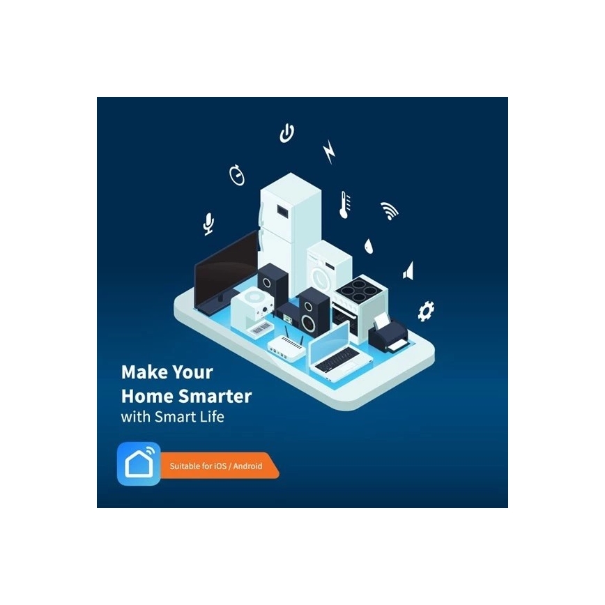 Regleta con interruptor SMART 1,8 m 4Z + 4xUSB Wi-Fi Tuya