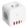 Regleta de enchufes con interruptor LINEA 3x230V + 4xUSB A/C blanco