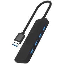 Regleta USB 4xUSB-A 3.0 negro