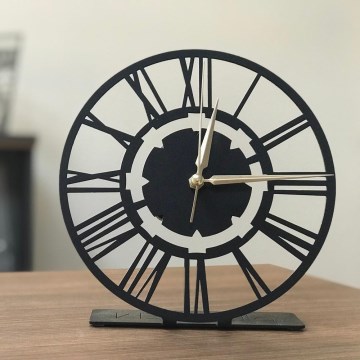 Reloj de mesa 20 cm 1xAA negro