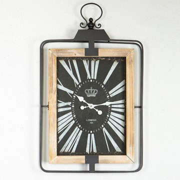 Reloj de pared 1xAA 76x46 beige/negro