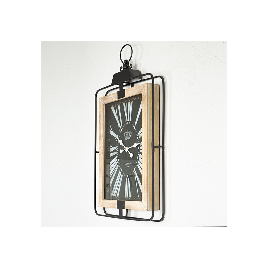 Reloj de pared 1xAA 76x46 beige/negro