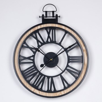 Reloj de pared 1xAA diá. 40 cm negro/color crema