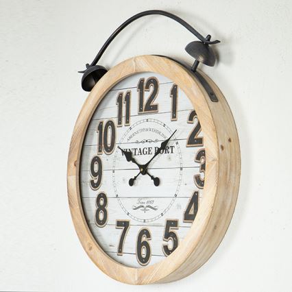 Reloj de pared 1xAA diá. 50 cm beige
