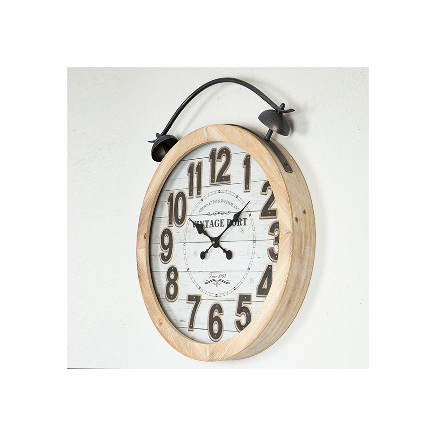 Reloj de pared 1xAA diá. 50 cm beige