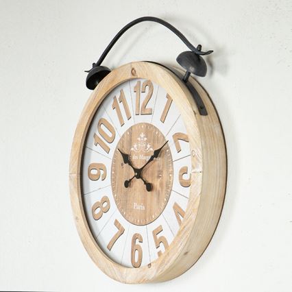 Reloj de pared 1xAA diá. 50 cm beige