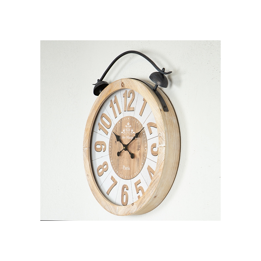 Reloj de pared 1xAA diá. 50 cm beige