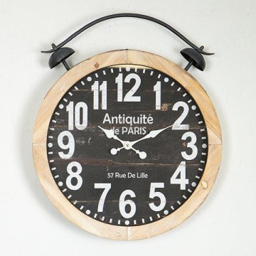 Reloj de pared 1xAA diá. 50 cm beige/negro