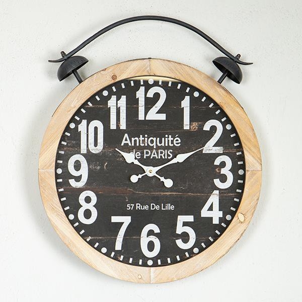 Reloj de pared 1xAA diá. 50 cm beige/negro