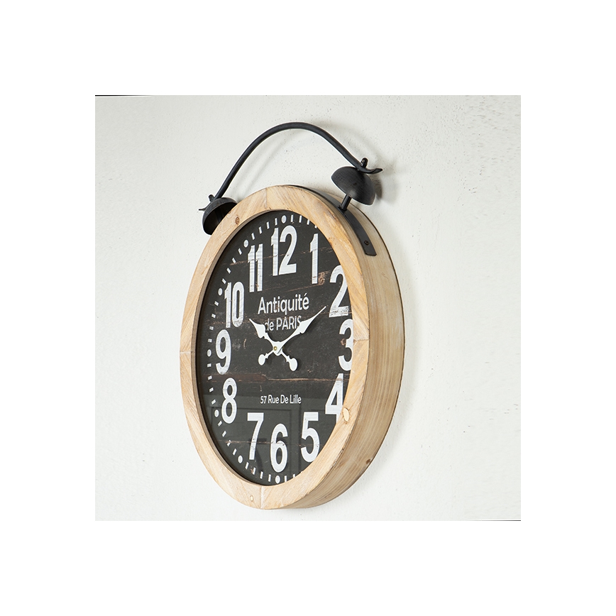 Reloj de pared 1xAA diá. 50 cm beige/negro