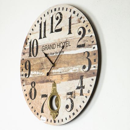 Reloj de pared 1xAA diá. 58,2 cm beige