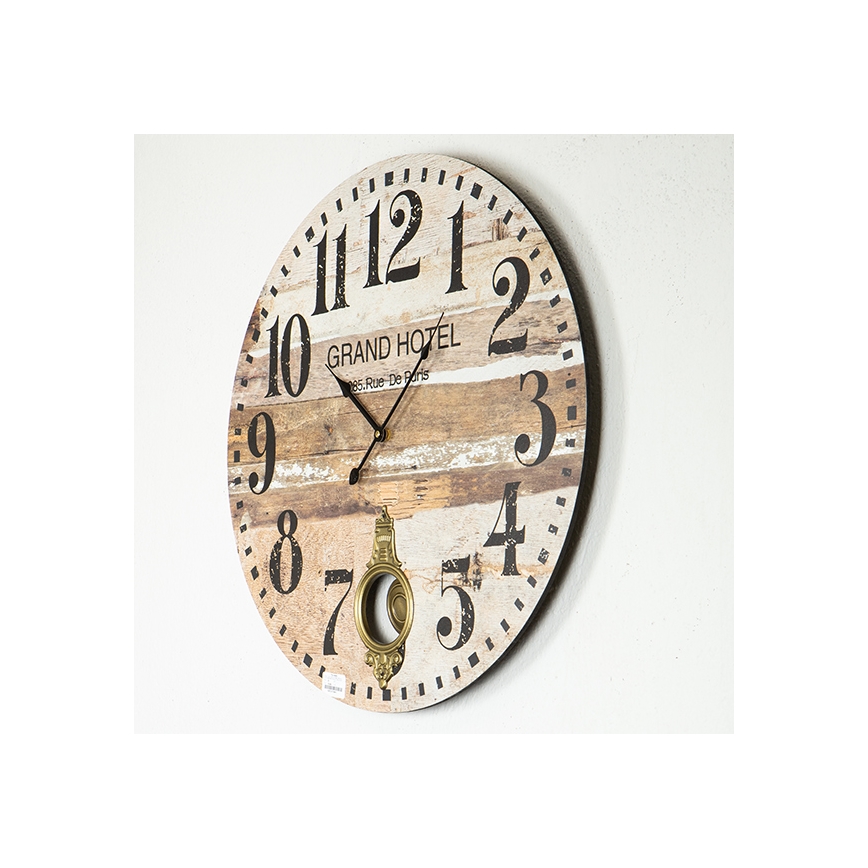 Reloj de pared 1xAA diá. 58,2 cm beige