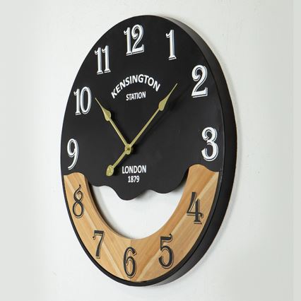 Reloj de pared 1xAA diá. 60 cm negro/beige