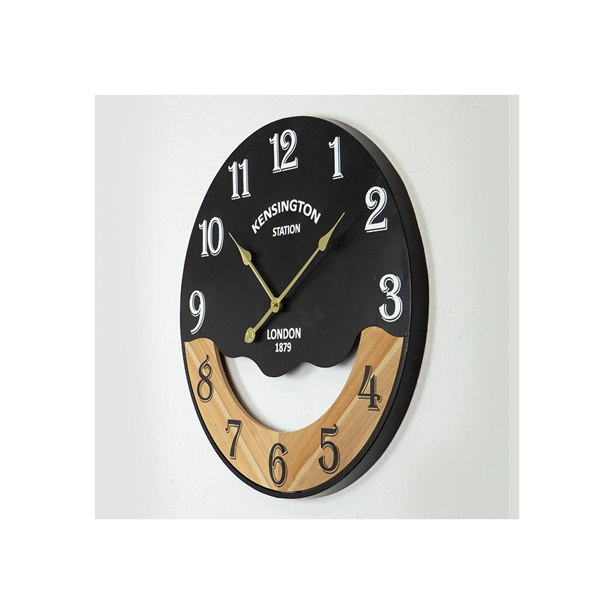 Reloj de pared 1xAA diá. 60 cm negro/beige