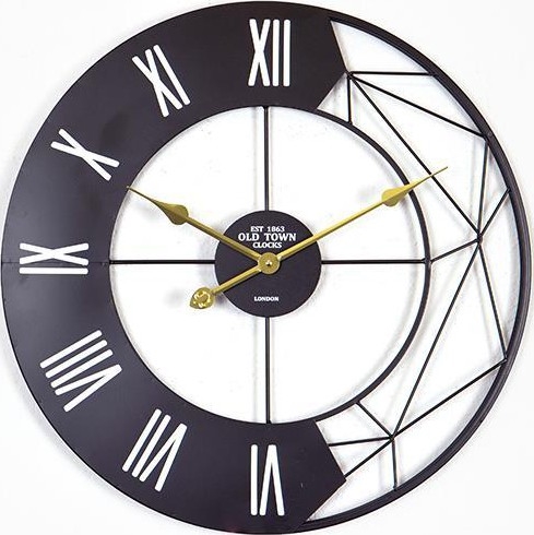 Reloj de pared 1xAA diá. 60 cm negro