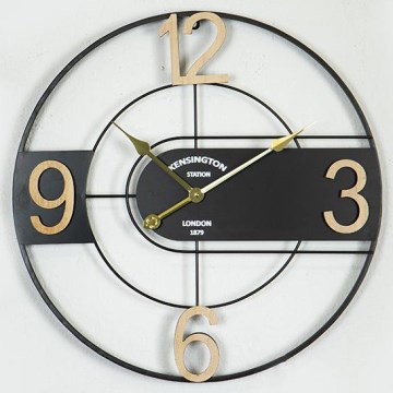 Reloj de pared 1xAA diá. 60 cm negro