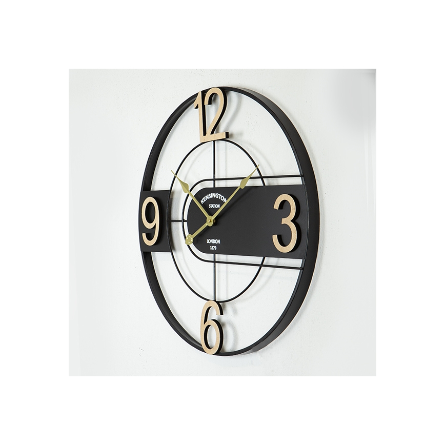 Reloj de pared 1xAA diá. 60 cm negro