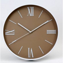 Reloj de pared 1xAA marrón/blanco