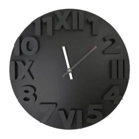 Reloj de pared 1xAA negro