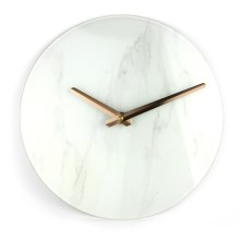 Reloj de pared 1xAAA mármol/cobre