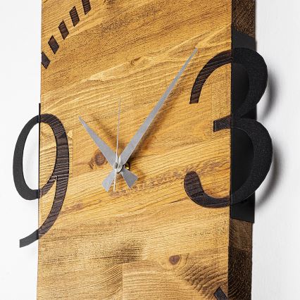 Reloj de pared 41x74 cm 1xAA madera/metal